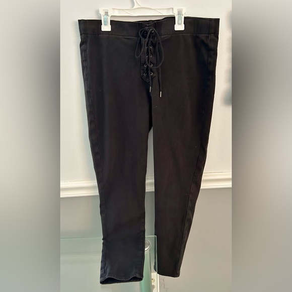 American Eagle pull on, lace up, high rise jeggings size 14 - Picture 5 of 7